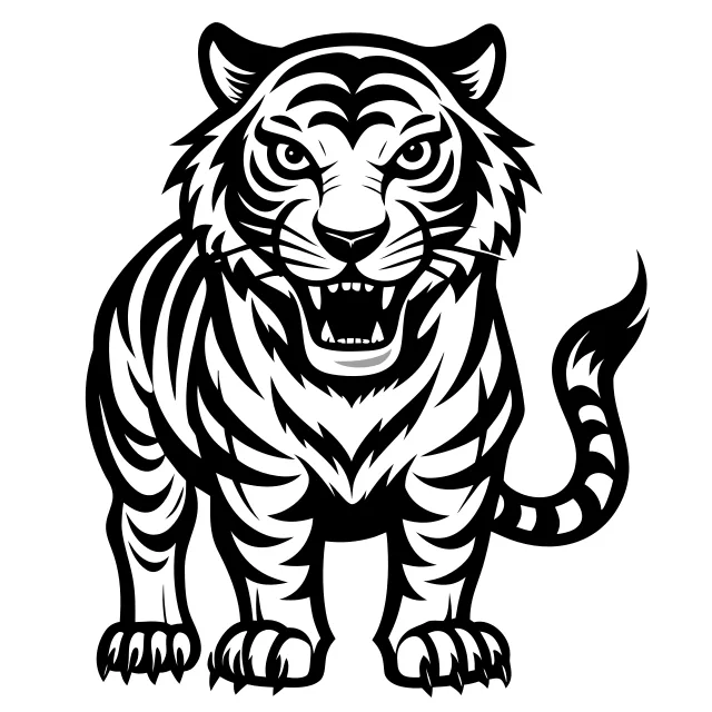 Hand Drawn Tiger SVG, Sunglasses Animal