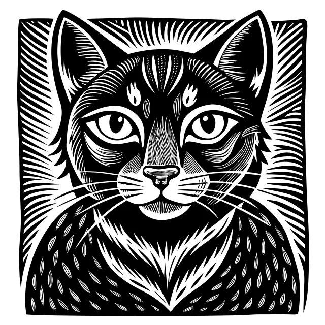 Cat Vector art and design and tattoo style