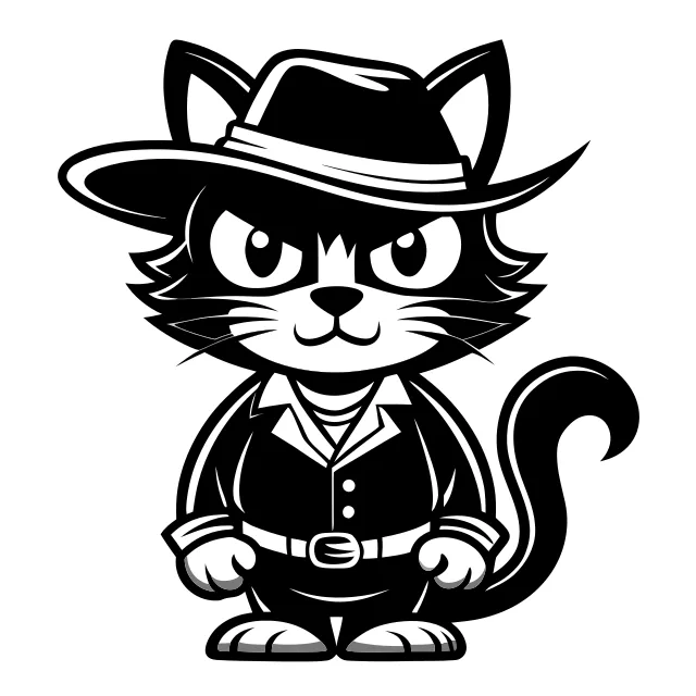 Cat Wearing Cowboy Hat