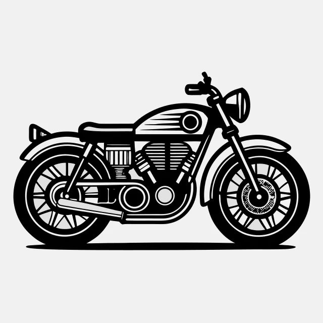 A vintage motorcycle