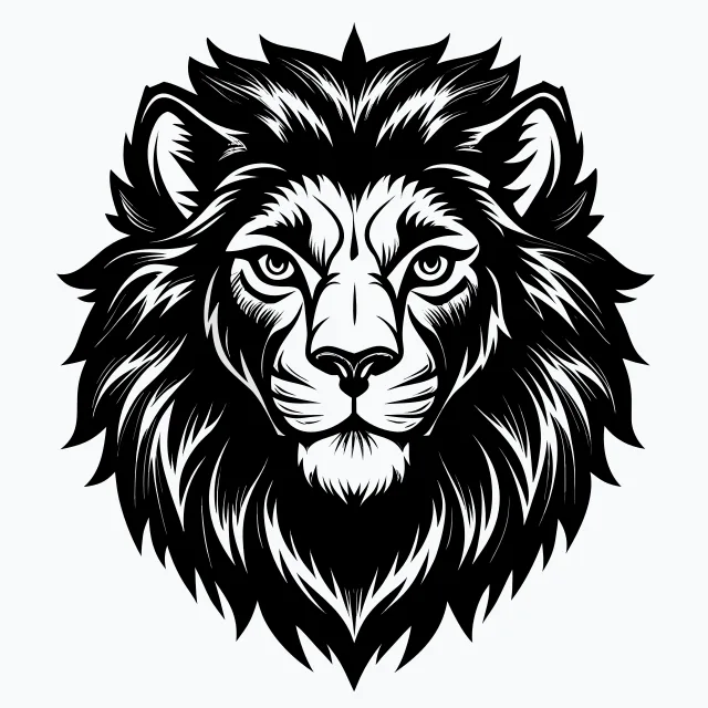 A lion head portrait