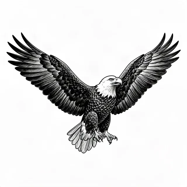 A bald eagle in flight