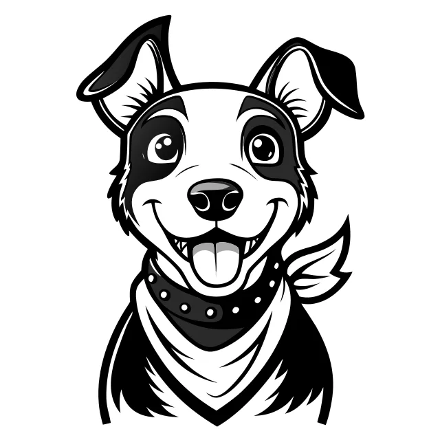 Happy dog wearing a bandana, dog mom shirt design